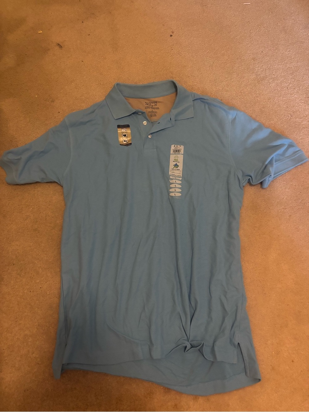 Austin Clothing Co. Light Blue Men's Polo Shirt